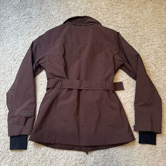 Halfdays Aston Jacket Belted Ski Jacket Brown Spiked Cocoa Small Waterproof - Picture 3 of 12